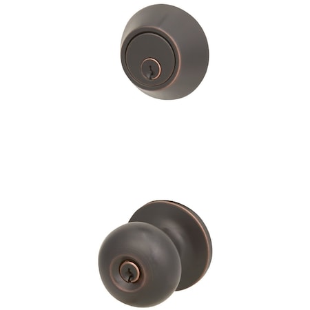 Steel Pro Oil Rubbed Bronze Deadbolt and Door Knob Combo BFX7B91B